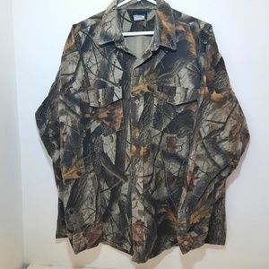 Vintage Codet Button Down Long Sleeve Shirt Realtree Camo Men's XL Made In USA